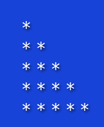 Create a script to construct the following pattern, using nested for loop
