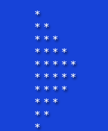 Create a script to construct the following pattern, using a nested for loop