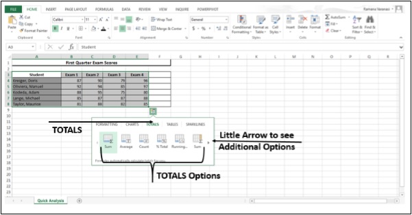 بوابة الادوات في اكسل2013