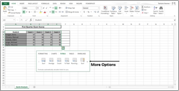 زر عرض المزيد في اكسل2013