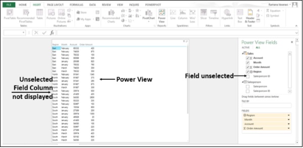 تحديد ID حقل مندوب المبيعات في اكسل2013