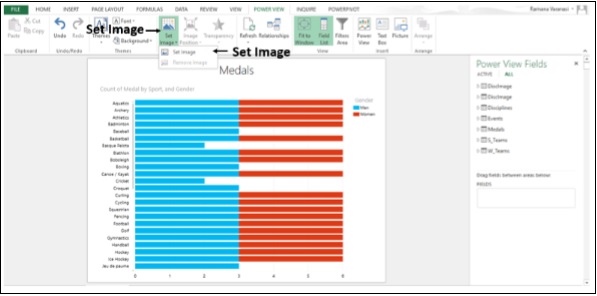 خيار ضبط الصورة من أيقونة ضبط الصور في اكسل2013