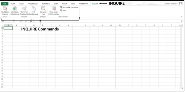 مجموعة أوامر الاستعلامات في اكسل 2013