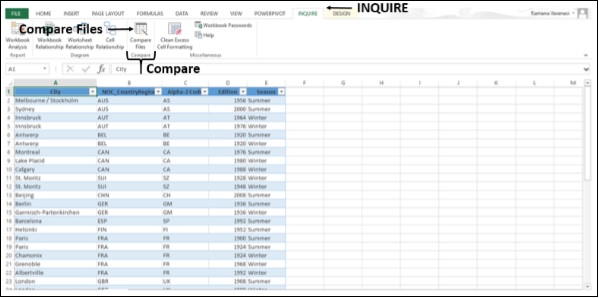 علامة تبويب الاستعلام في اكسل2013